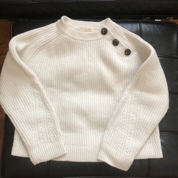 Sezane Darius sweater in ecru, shrunken - Picture 2 of 6